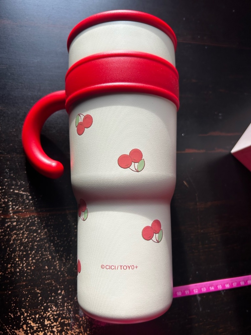New! W/ box- Cute Lulu the Piggy Cherry Red ~40oz/1200mL tumbler water bottle - Picture 2 of 8